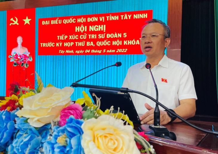 Đoàn đại biểu Quốc hội tỉnh Tây Ninh: Tiếp xúc cử tri với cán bộ, chiến sĩ Sư đoàn 5